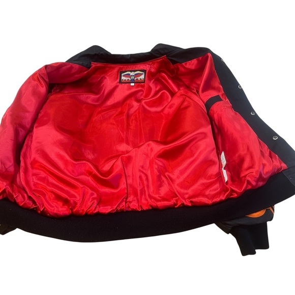 JEFF HAMILTON - RARE Vintage 90’s 30 Team Logo NFL Black Denim Jacket SZ Large - Picture 5 of 16